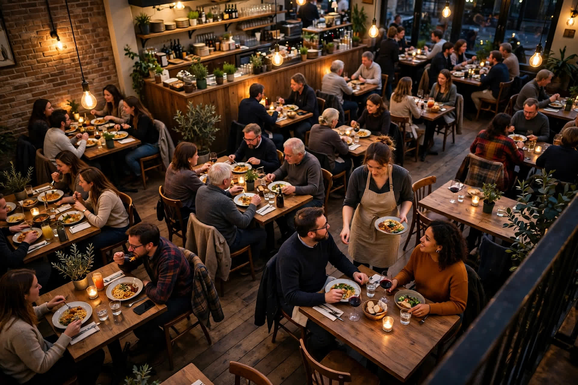 Fullsatt restaurant en travel kveld — resultatet av synlighet som fungerer